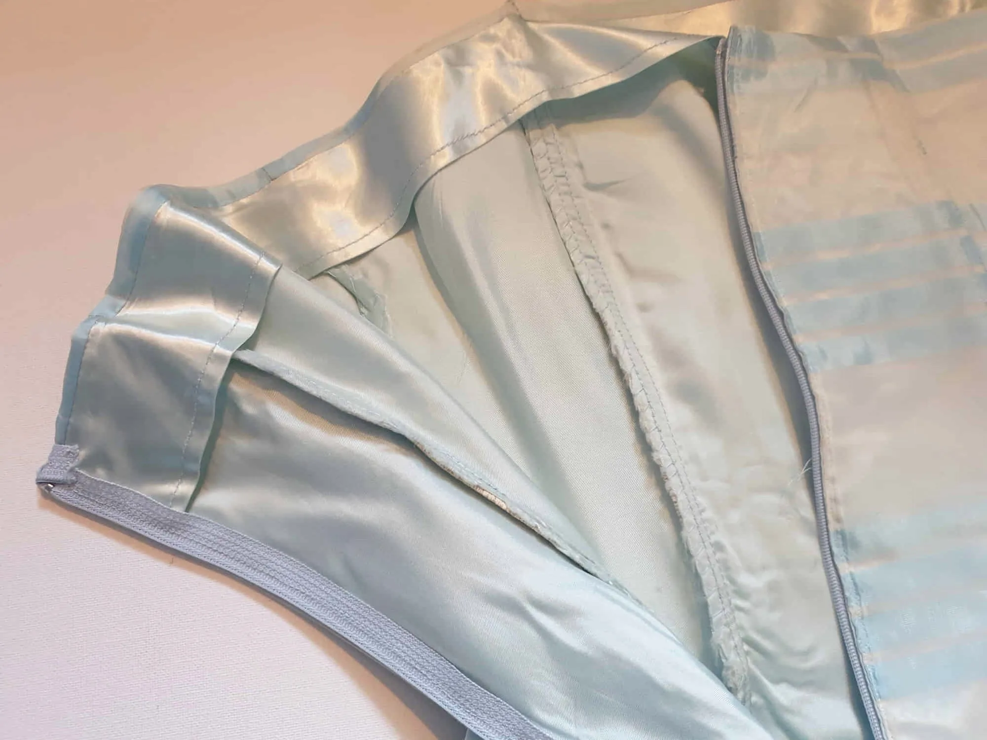 1950s Blue and White Strapless Dress - XS