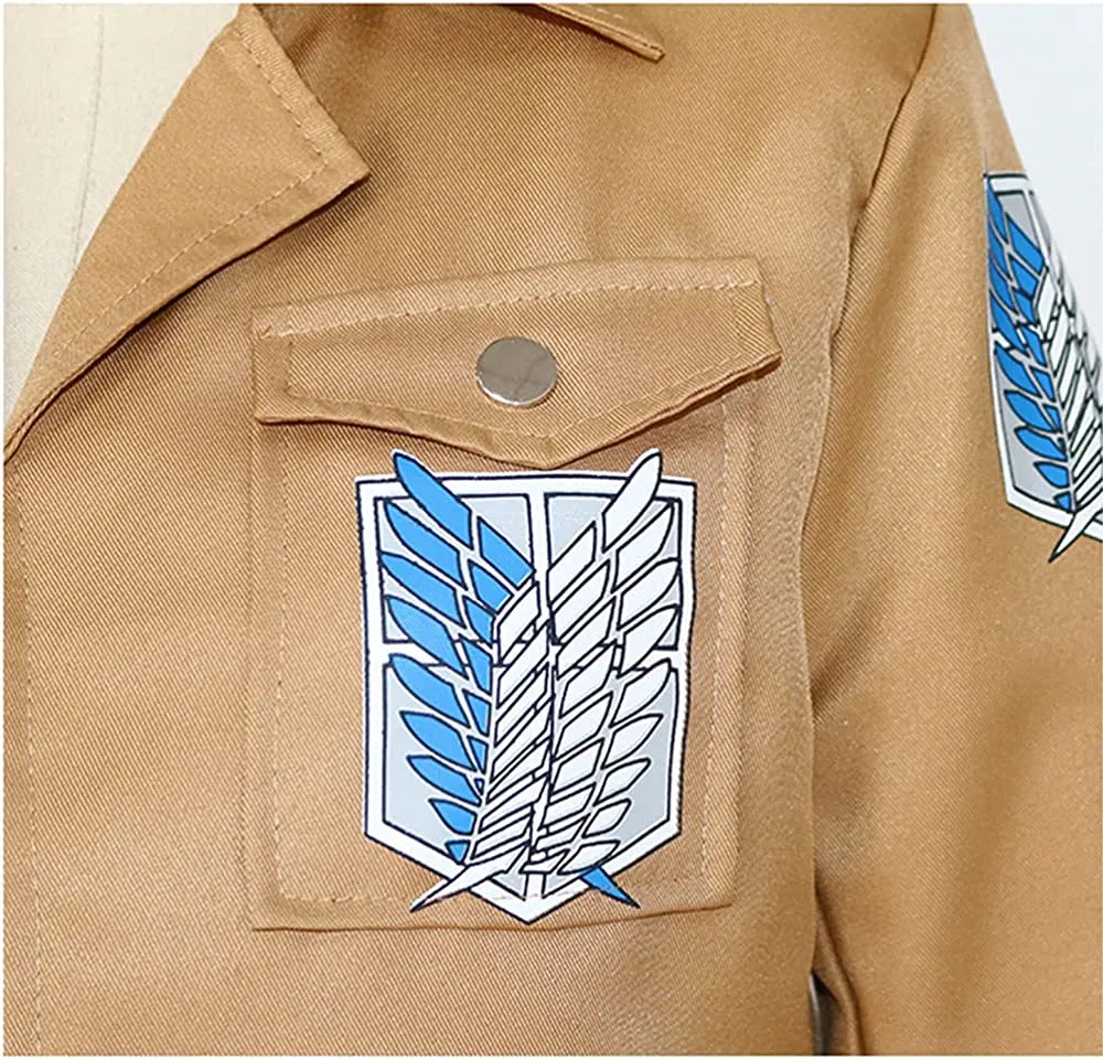 Attack on Titan | Khaki Jacket Scout Regiment Cosplay Costume |