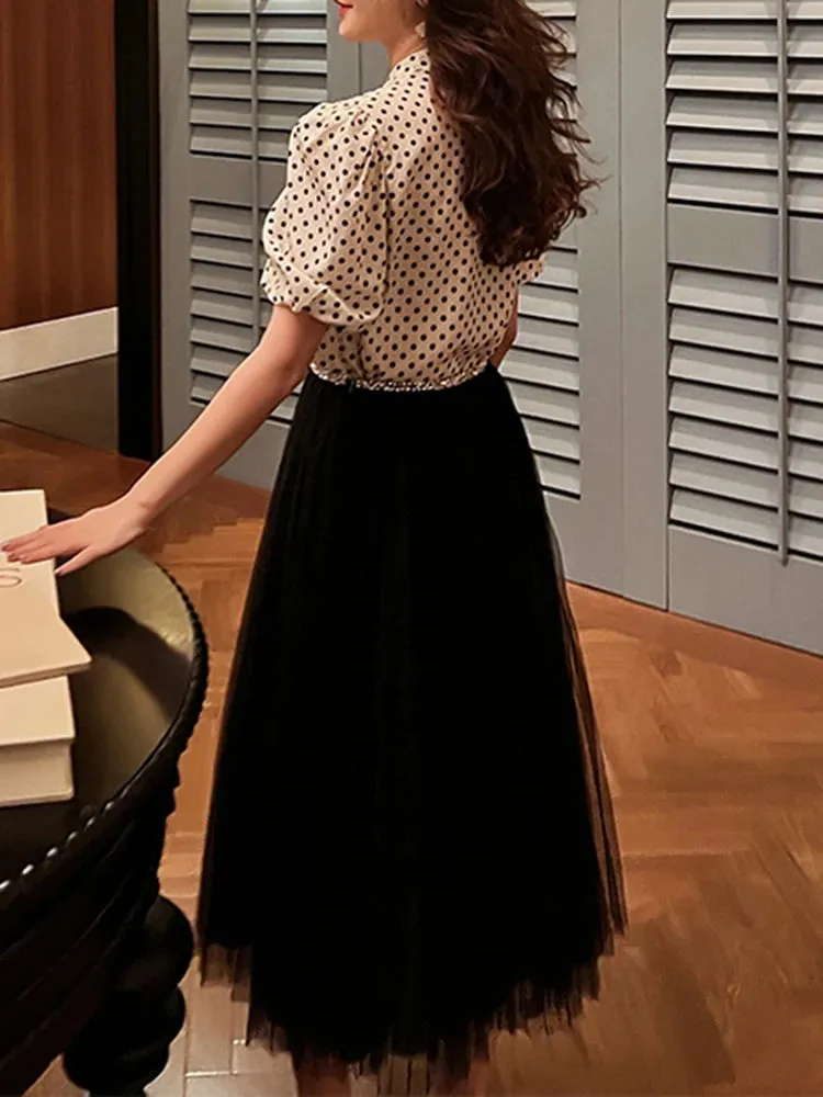 Black Fashion Mesh Skirt For Women High Waist A Line Solid Minimalist Midi Skirts Female Summer Clothing Style