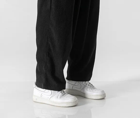 Corduroy Harem Pants Embroidered Belt - Japanese Style