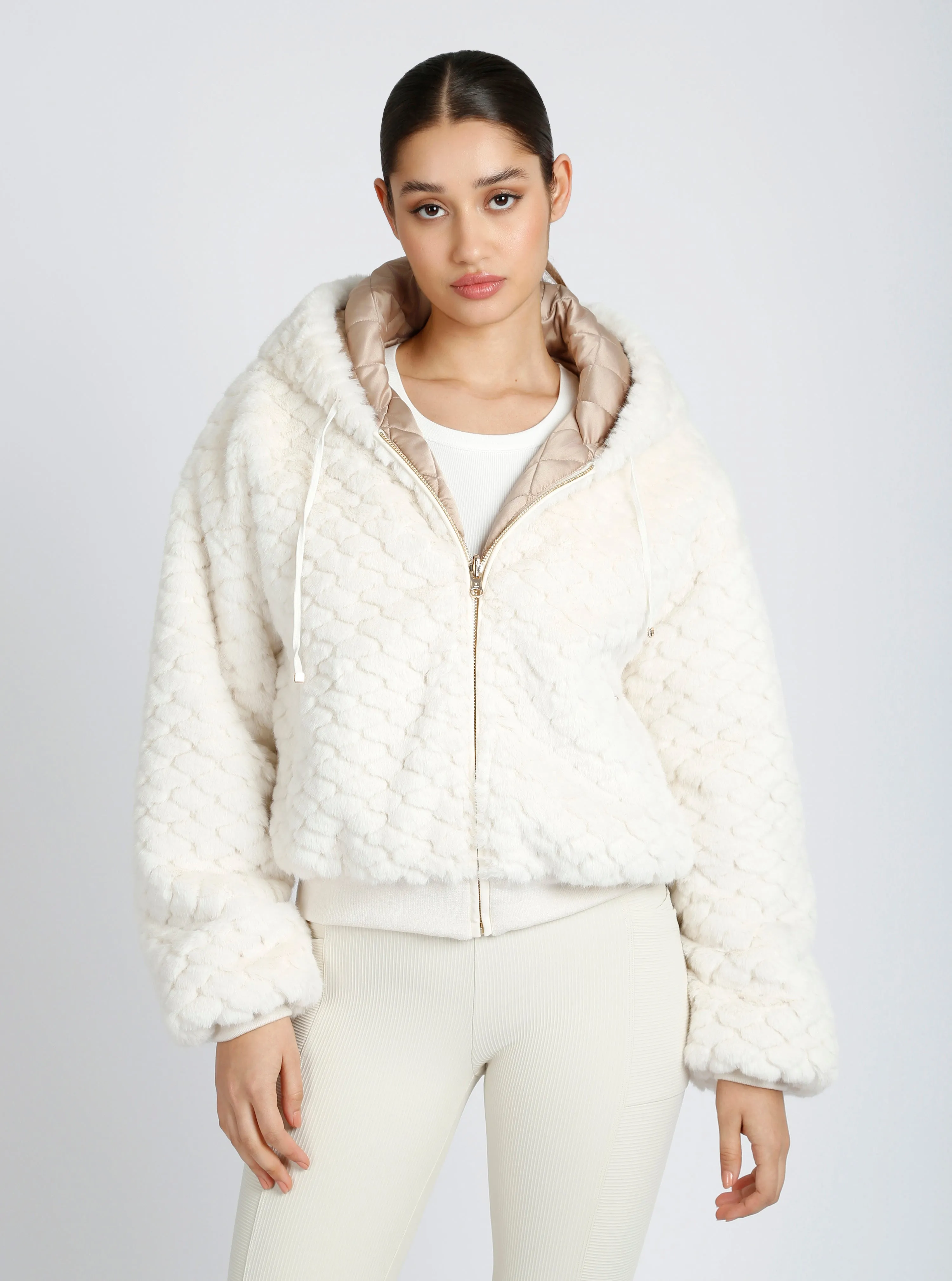 Fawn Reversible Faux Fur Hoodie