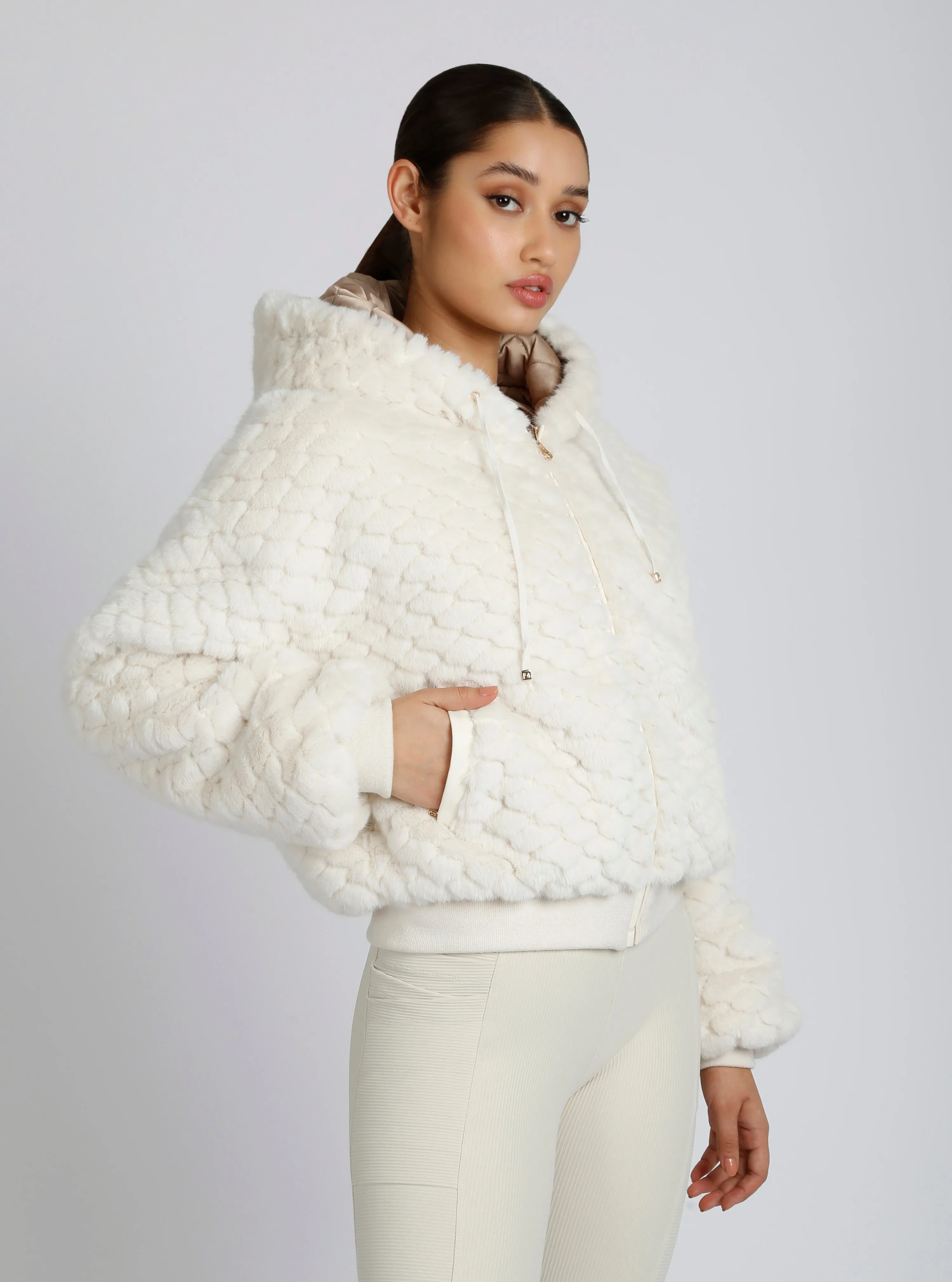 Fawn Reversible Faux Fur Hoodie