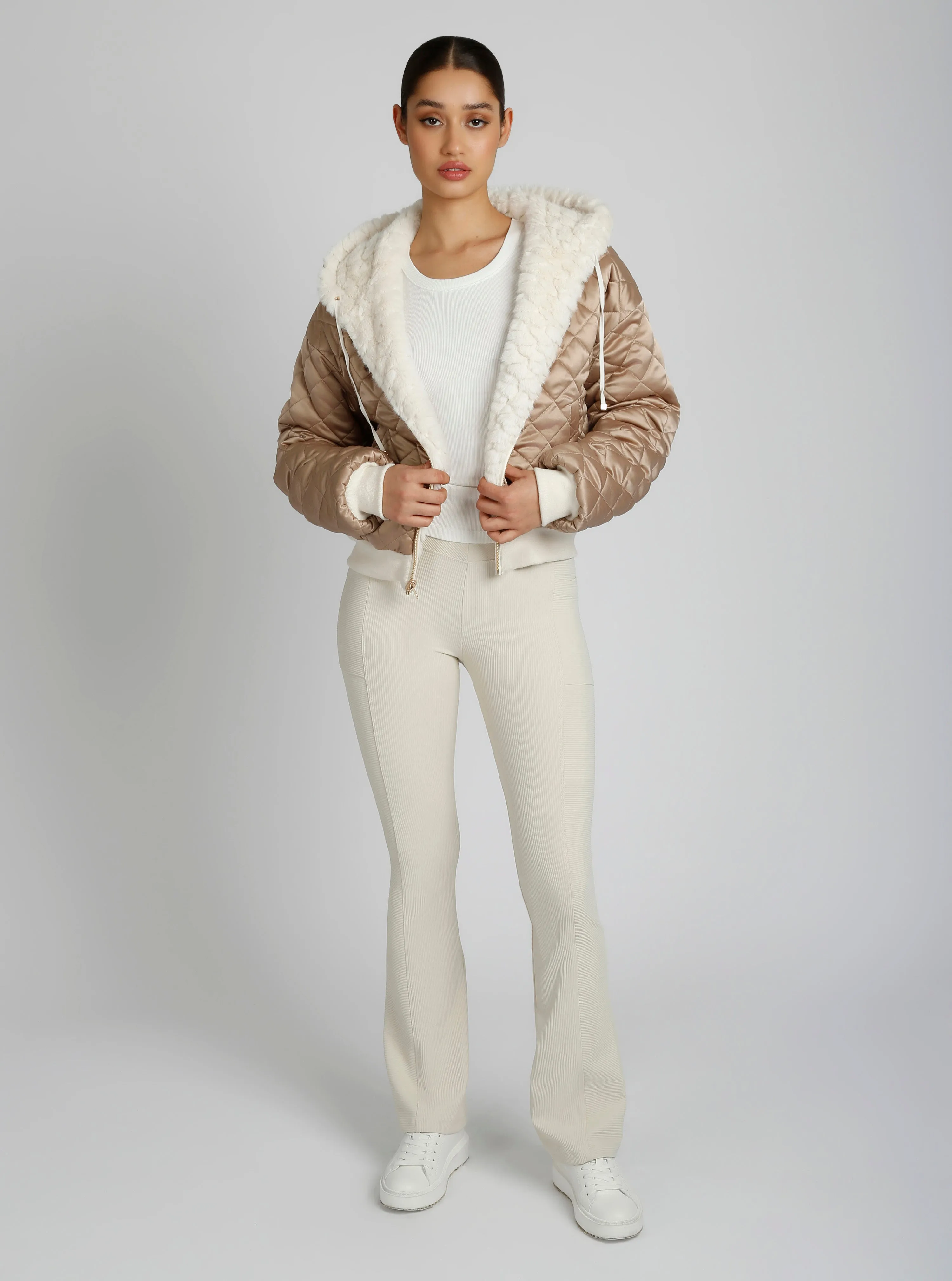 Fawn Reversible Faux Fur Hoodie
