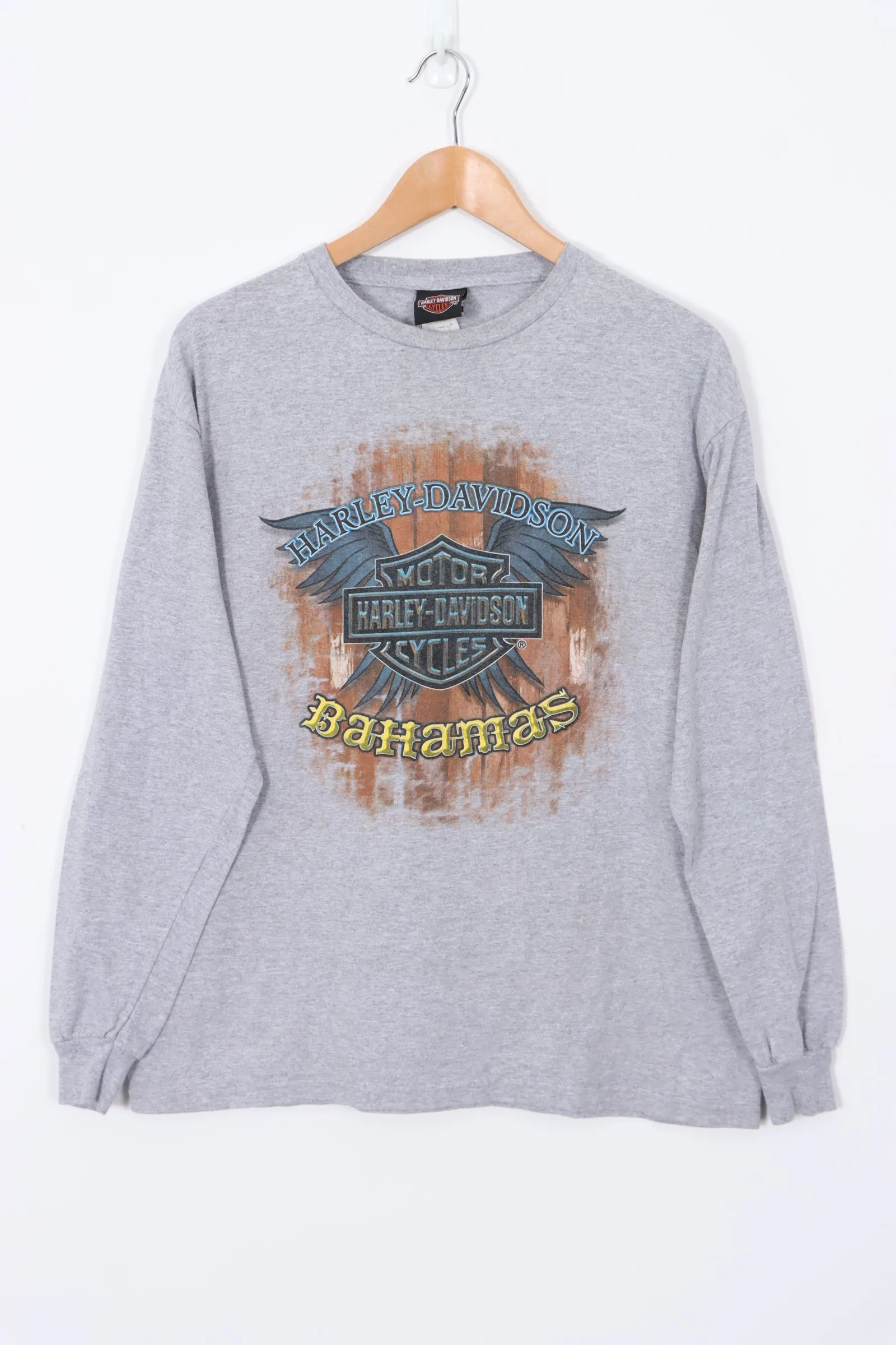 HARLEY DAVIDSON Bahamas Pirate Skull Long Sleeve T-Shirt (L)