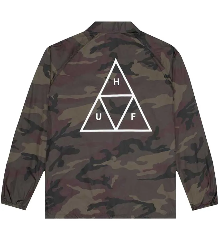HUF Essentials Triple Triangle Coaches Jacket - Woodland