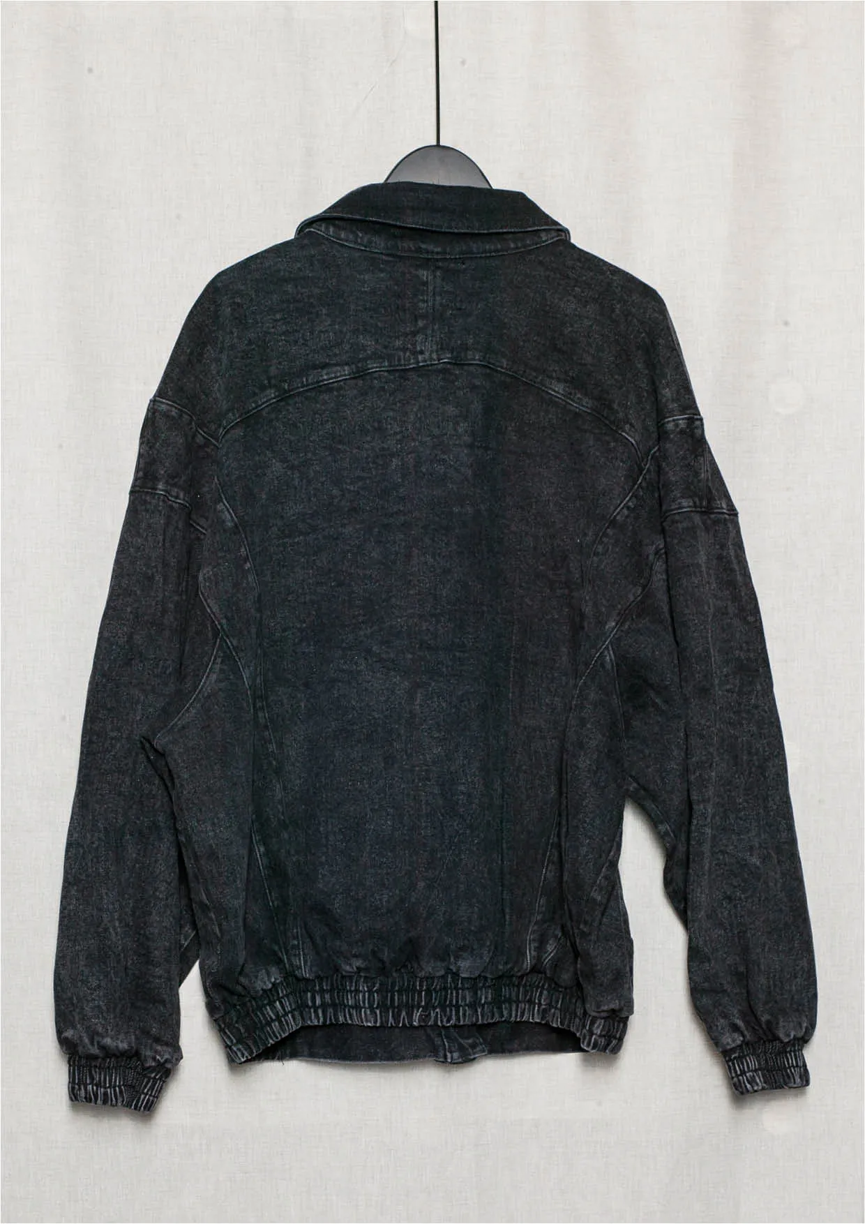 JACKET OVERSIZED - DENIM washed black