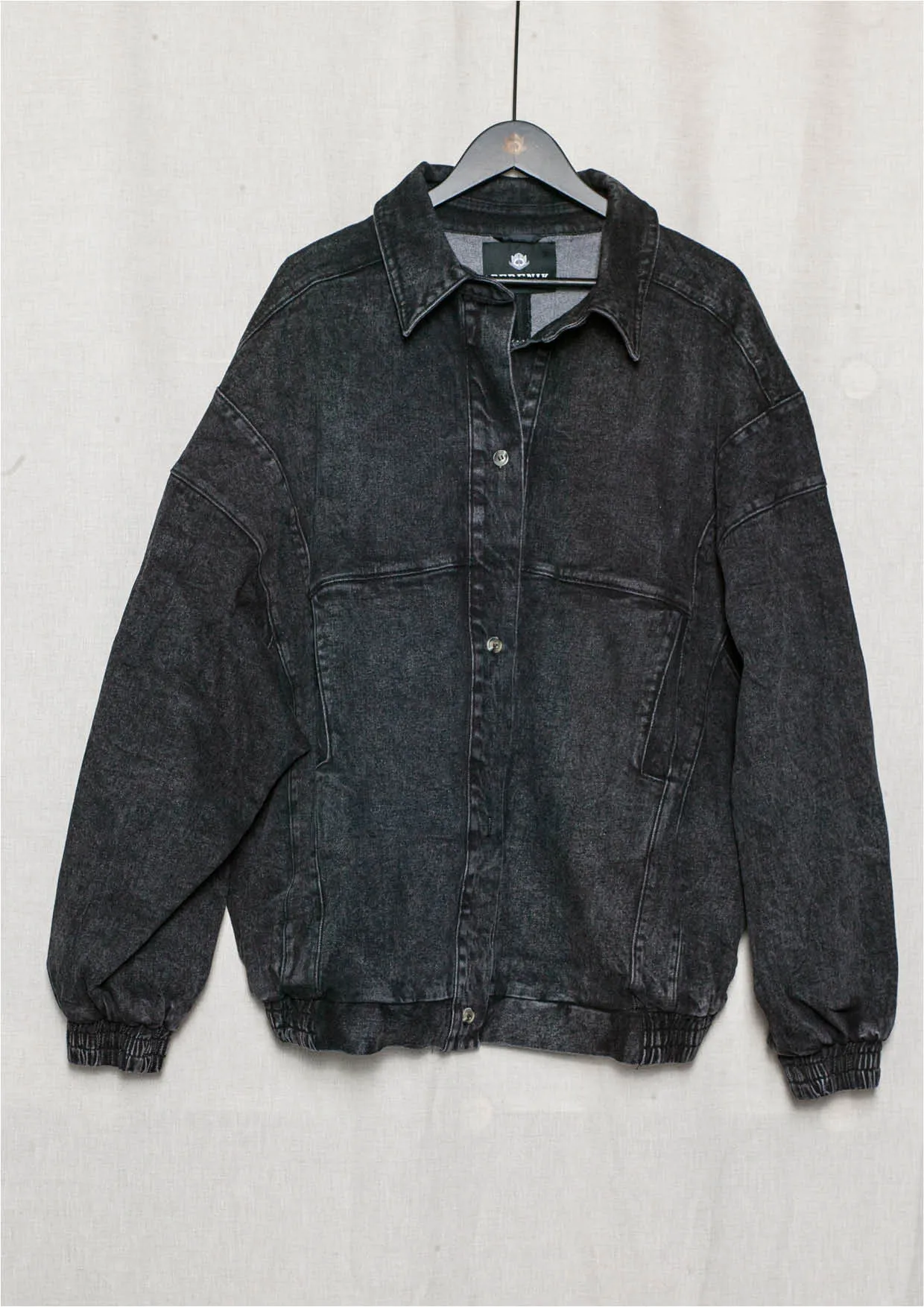 JACKET OVERSIZED - DENIM washed black