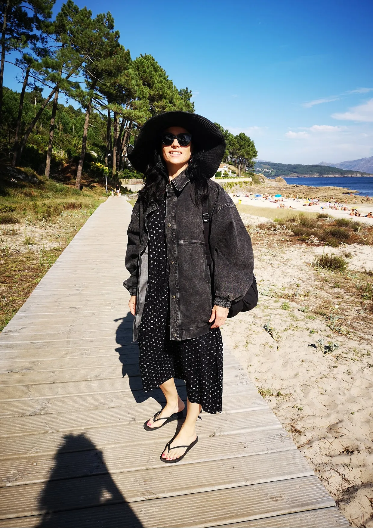 JACKET OVERSIZED - DENIM washed black