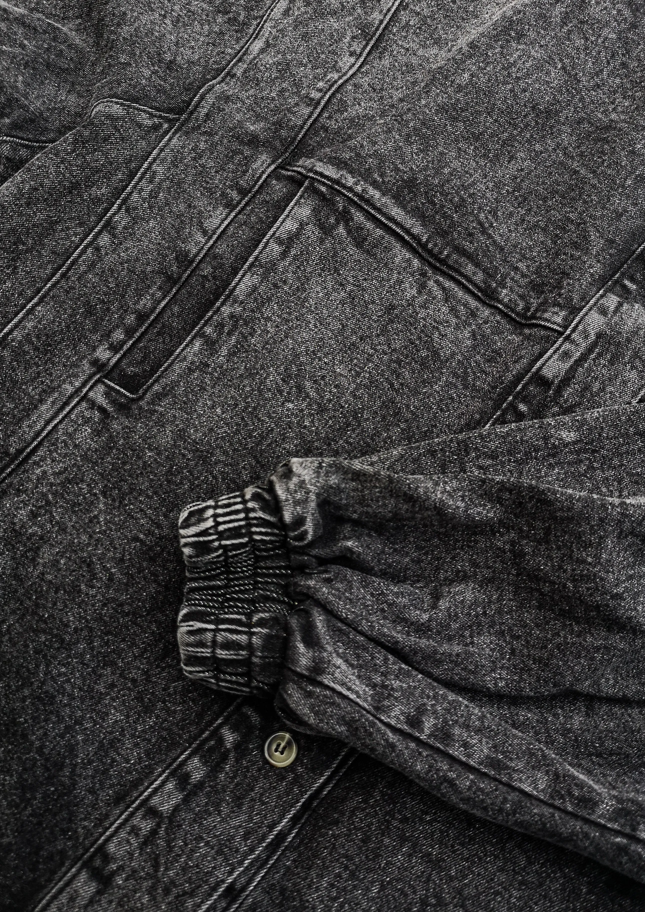 JACKET OVERSIZED - DENIM washed black