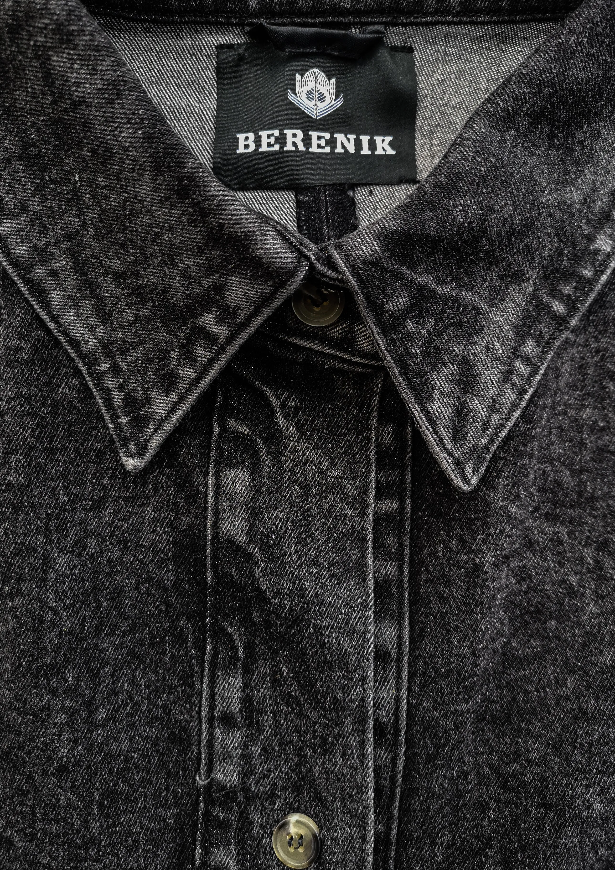 JACKET OVERSIZED - DENIM washed black
