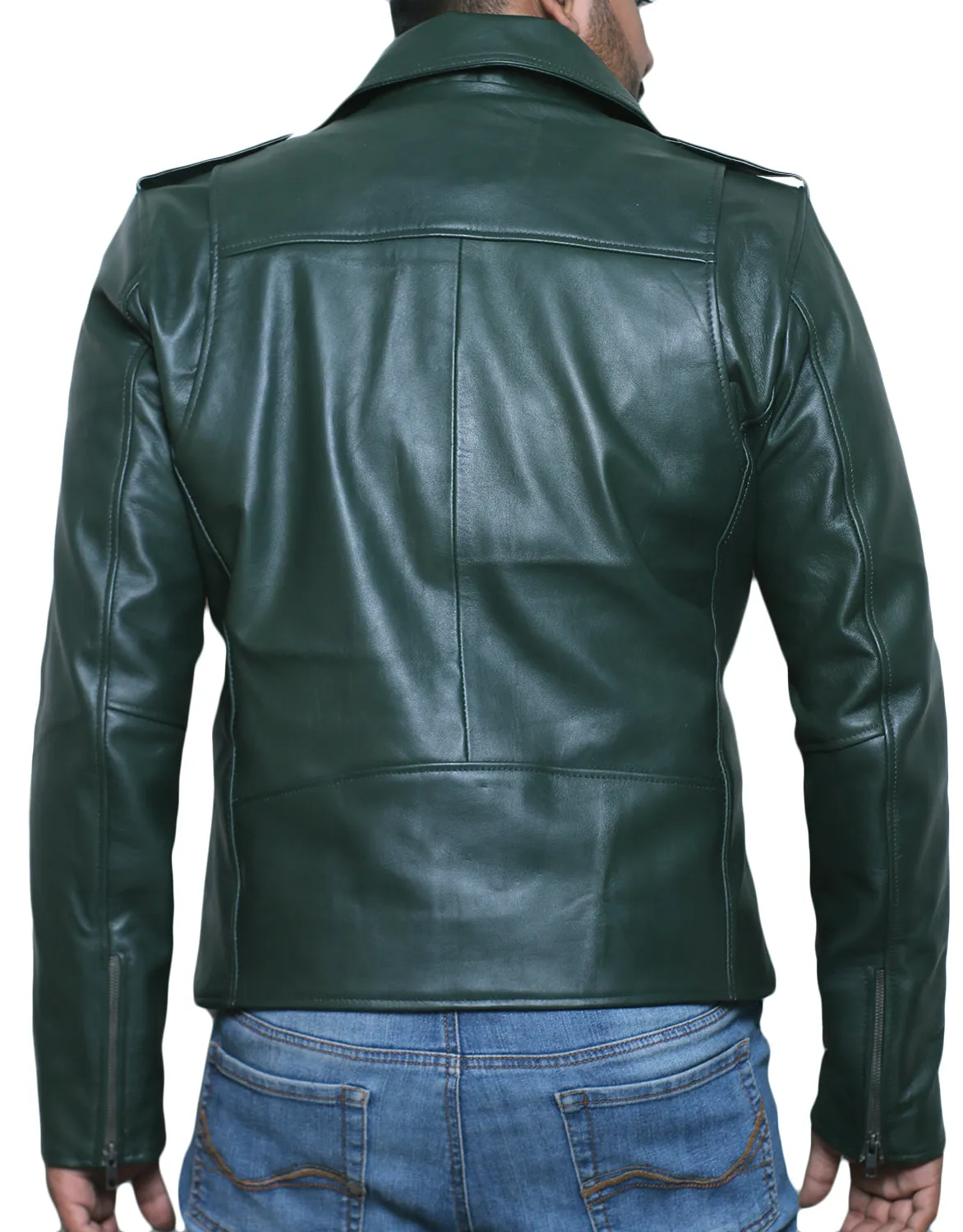Leather Jackets Hub Mens Genuine Lambskin Leather Jacket (Black, Double Rider Jacket) - 1501009