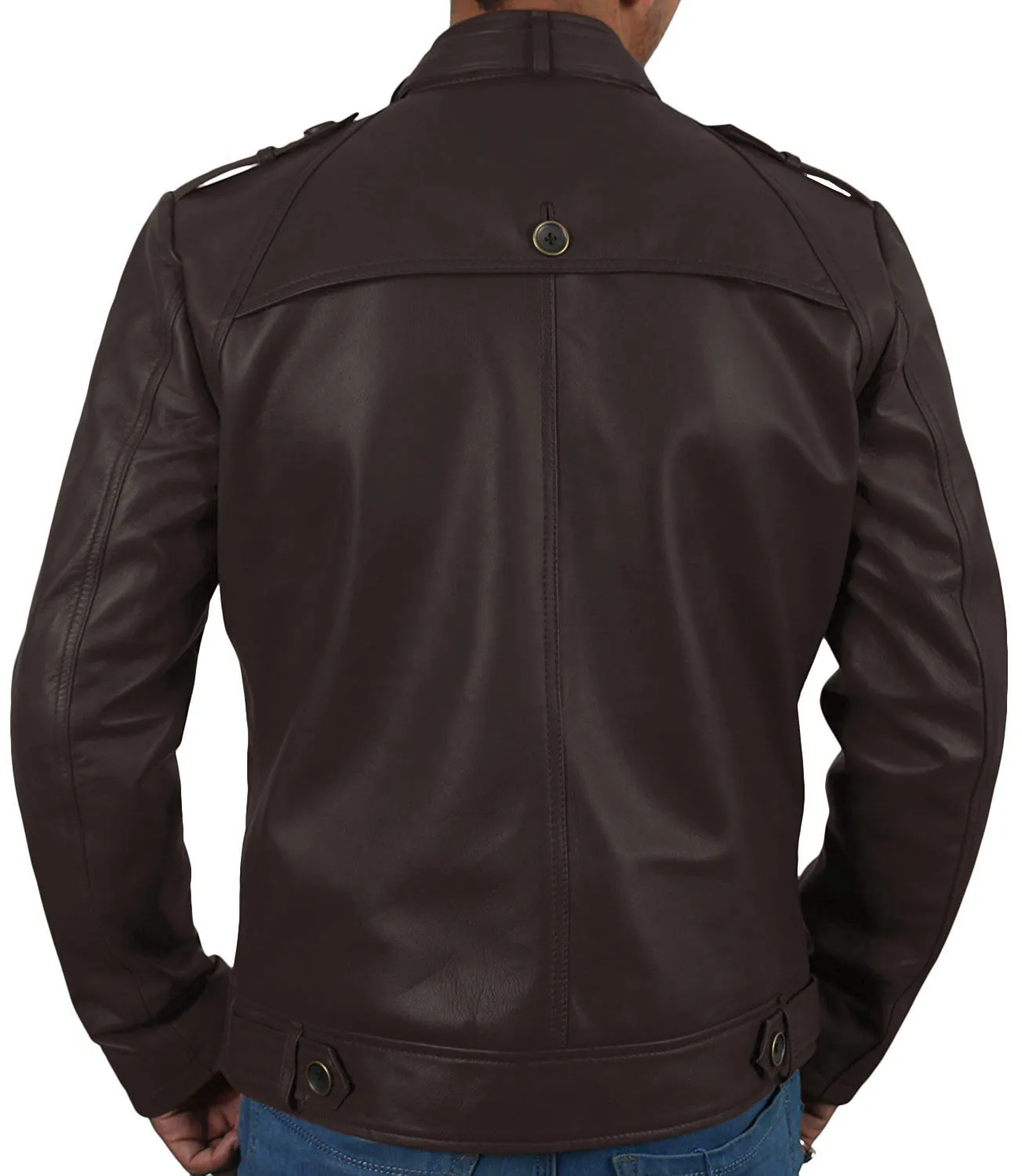 Leather Jackets Hub Mens Genuine Lambskin Leather Jacket (Black, Fencing Jacket) - 1501303