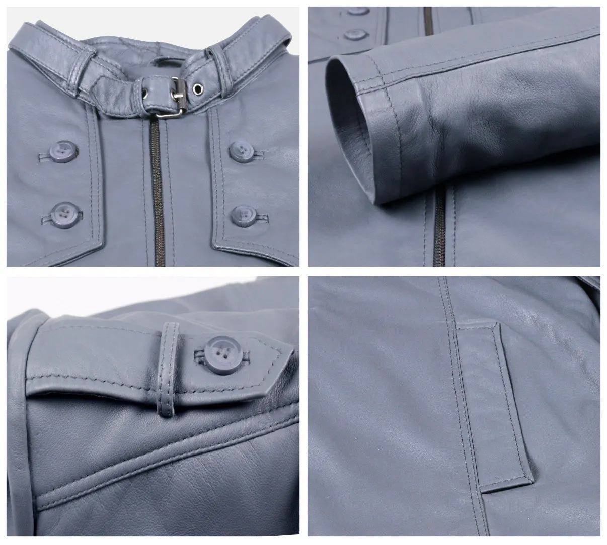 Leather Jackets Hub Mens Genuine Lambskin Leather Jacket (Black, Fencing Jacket) - 1501303