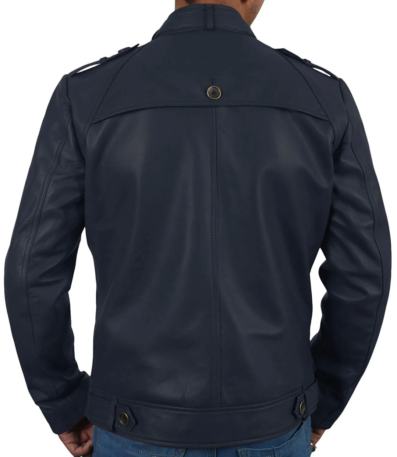 Leather Jackets Hub Mens Genuine Lambskin Leather Jacket (Black, Fencing Jacket) - 1501303
