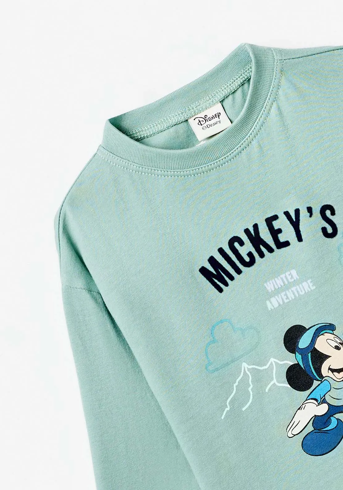Long Sleeve Mickey Mouse Tshirt - Green