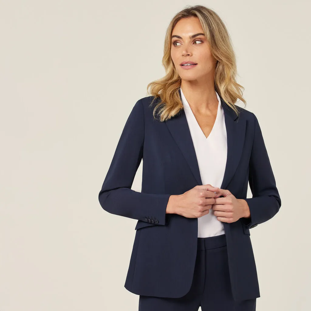 NNT Uniforms Crepe Stretch Relaxed Longline Jacket (CAT1H8)