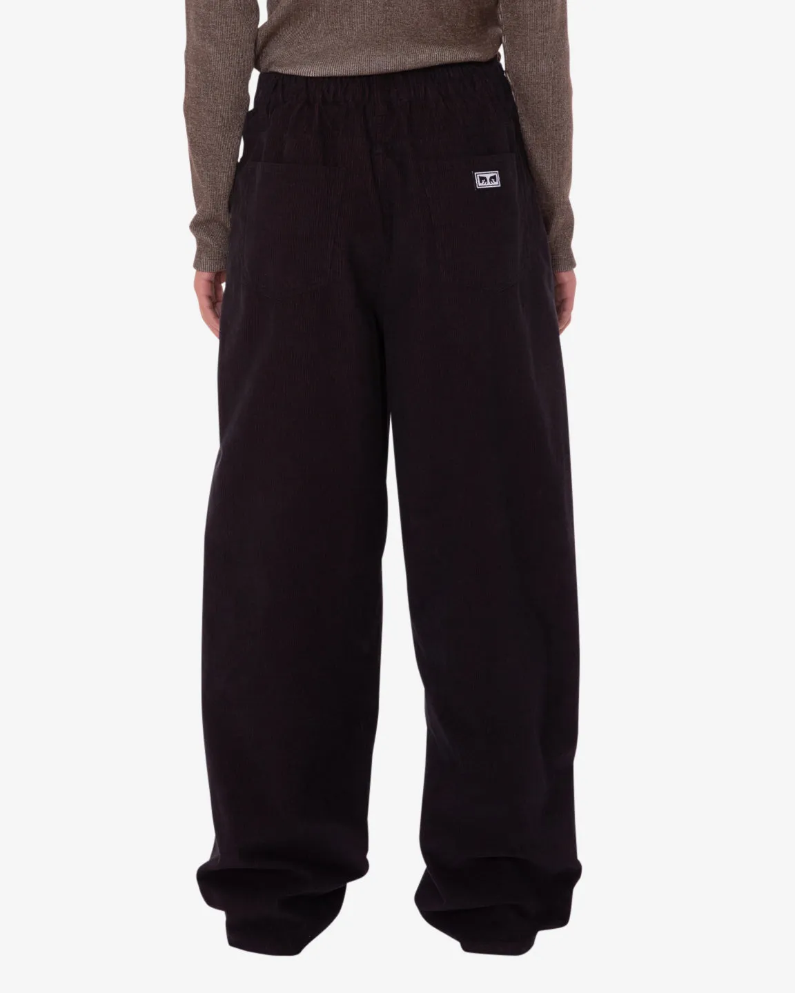 Obey LEAH BAGGY 2-TONE CORD PANT - WINE