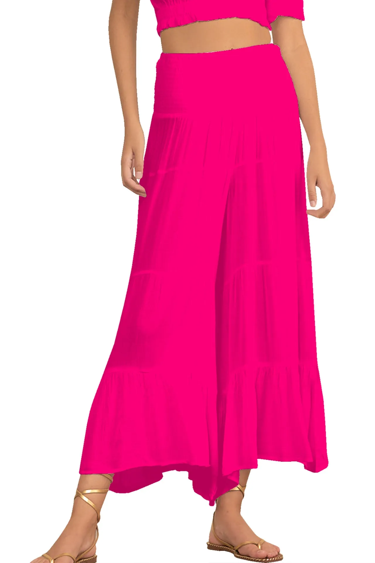 Palazzo Pant for Women in Fuchsia