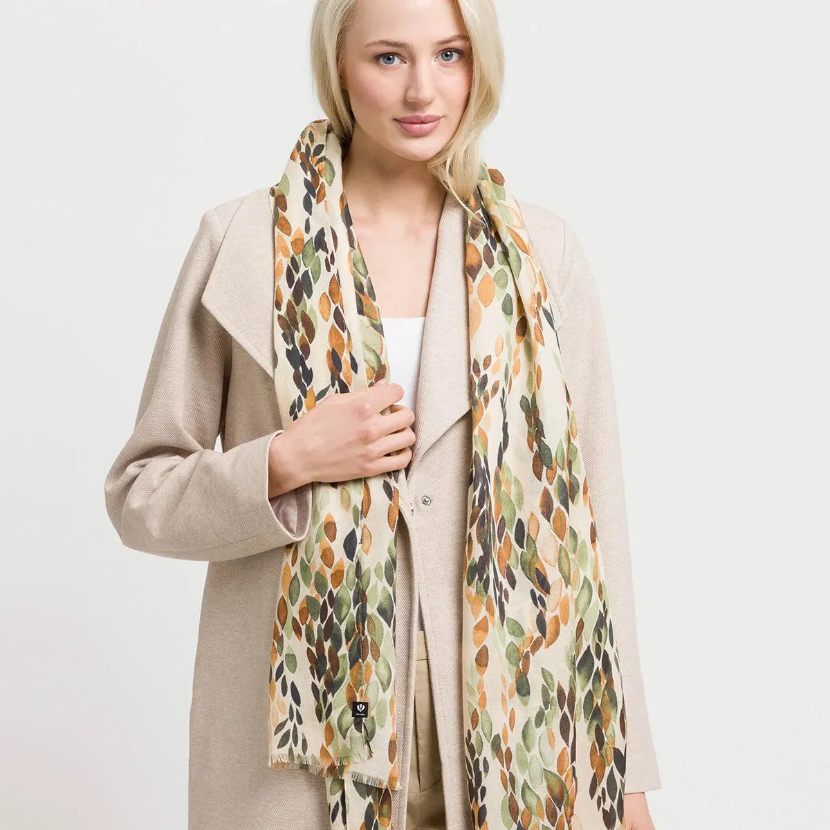 Scarf with Leaves