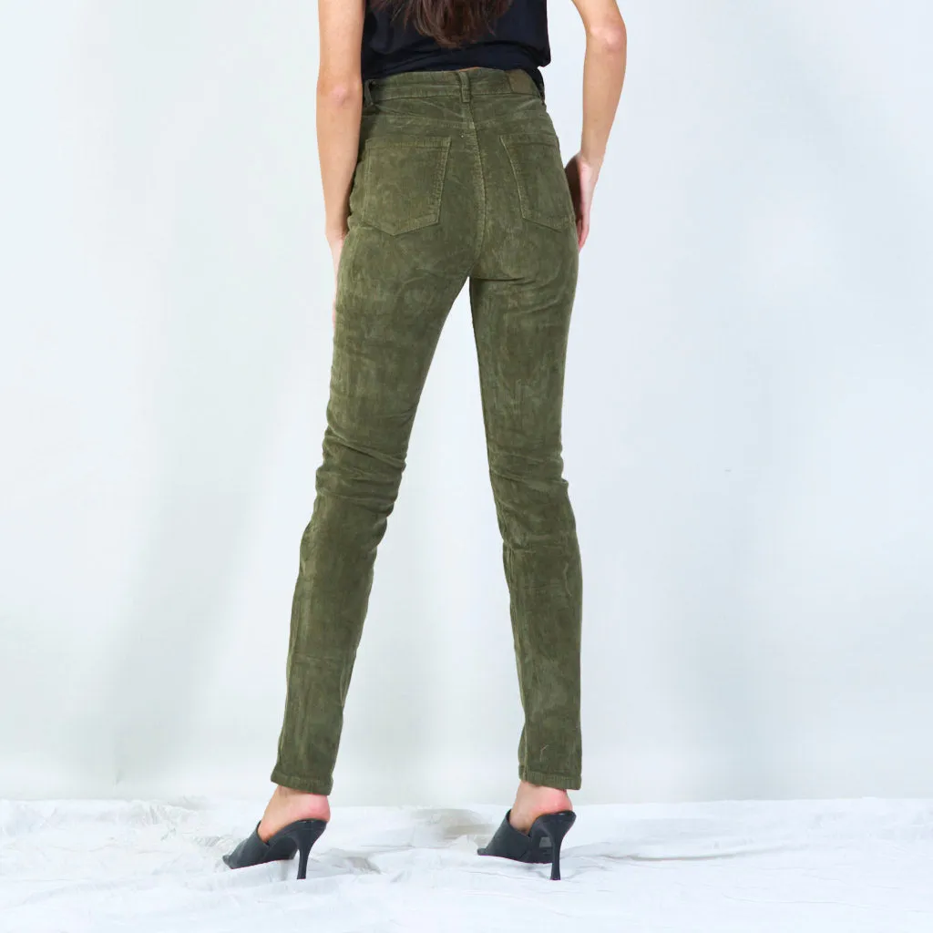 Slim-fit corduroy pants wholesale