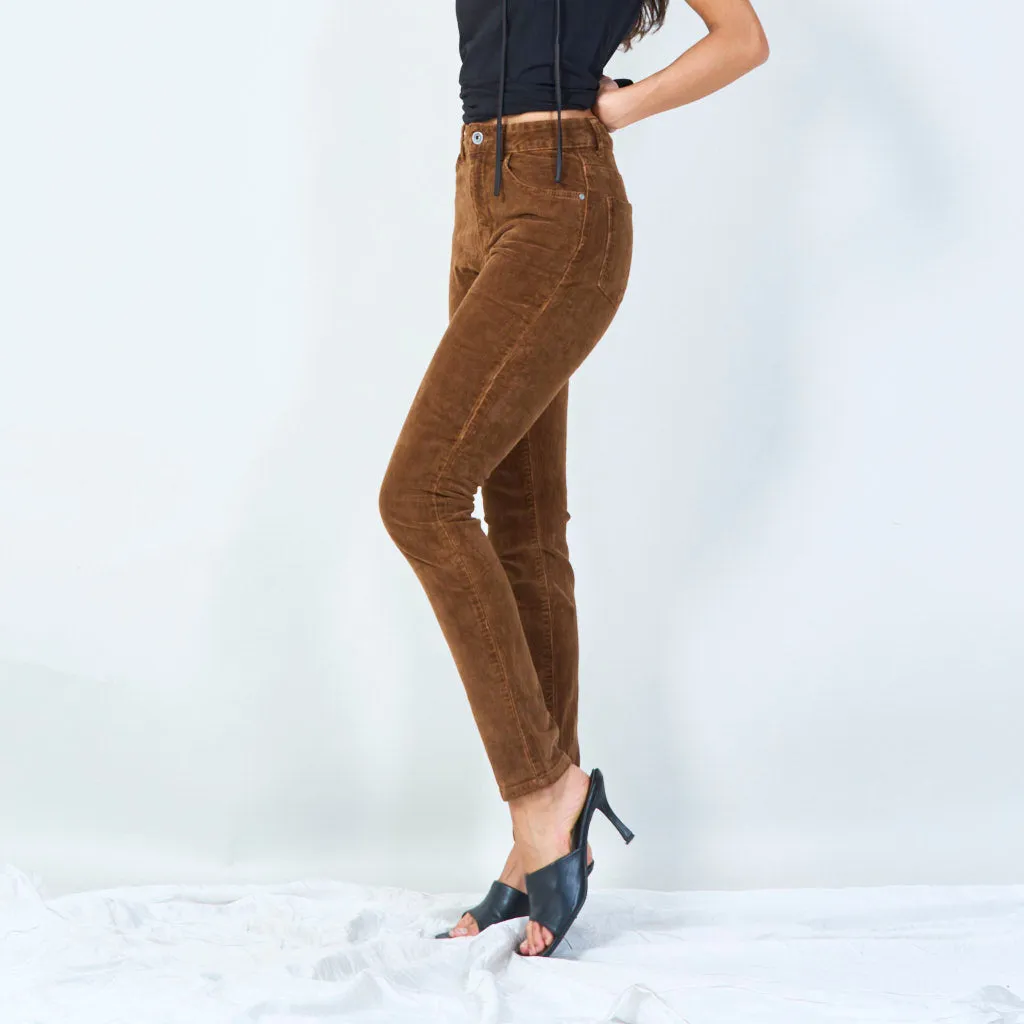 Slim-fit corduroy pants wholesale