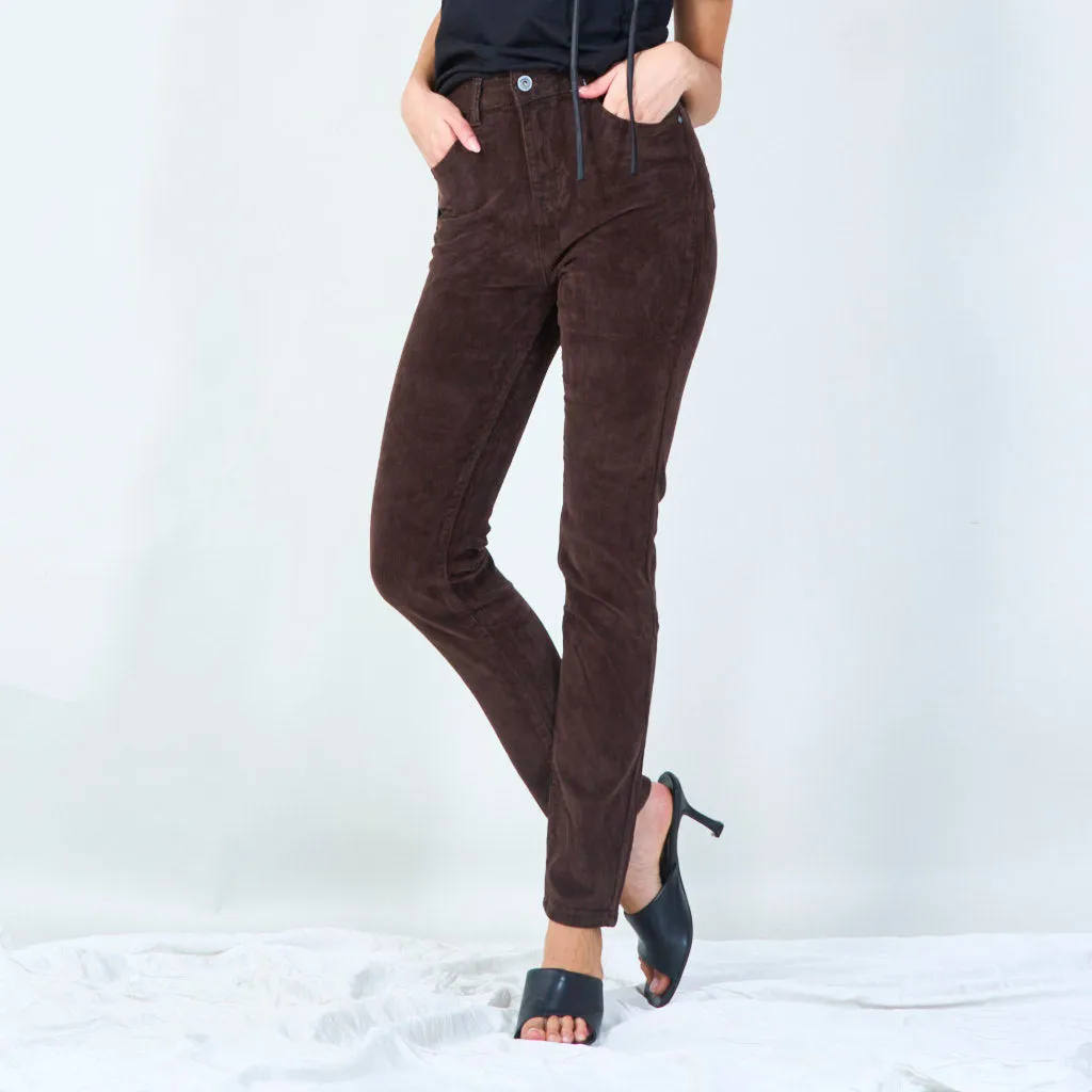 Slim-fit corduroy pants wholesale