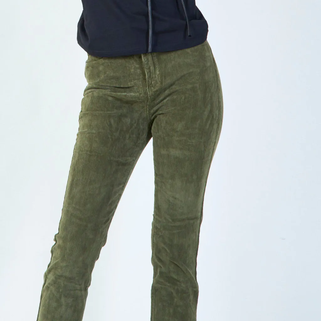 Slim-fit corduroy pants wholesale