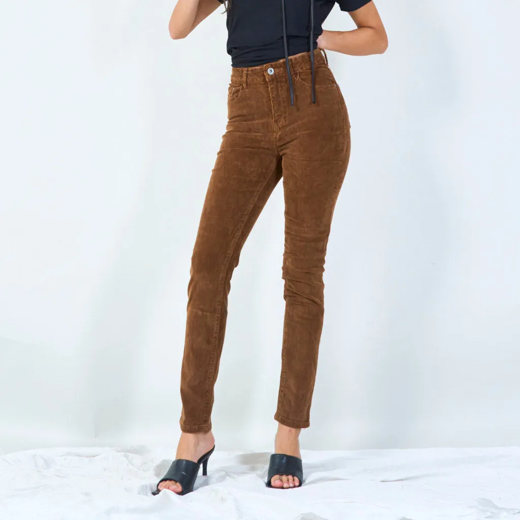 Slim-fit corduroy pants wholesale