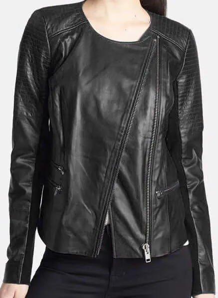 Stylish New Women's Black Leather Jacket, Black Leather Jacket For women