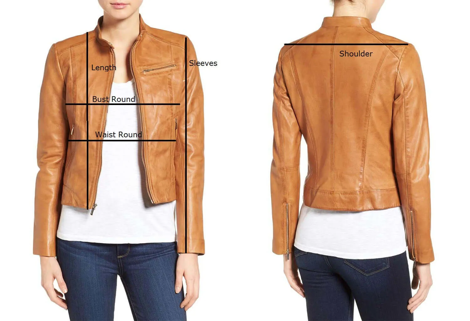 Stylish New Women's Black Leather Jacket, Black Leather Jacket For women