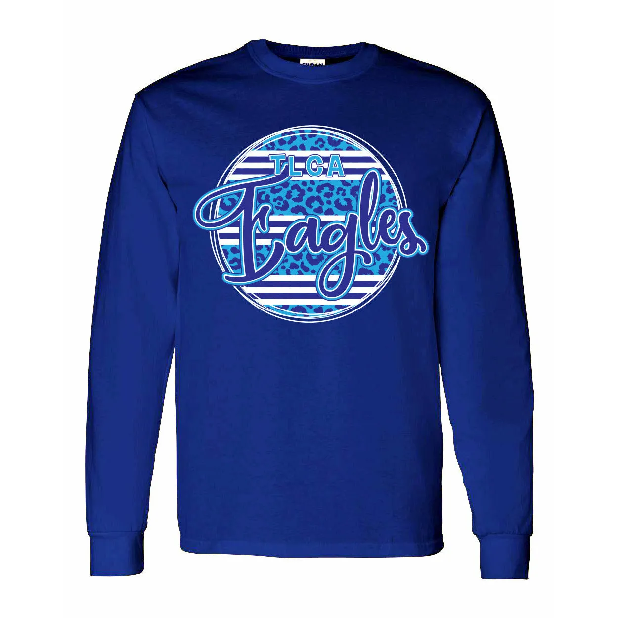 TLCA Eagles - Animal Print Stripe Circle Long Sleeve T-Shirt