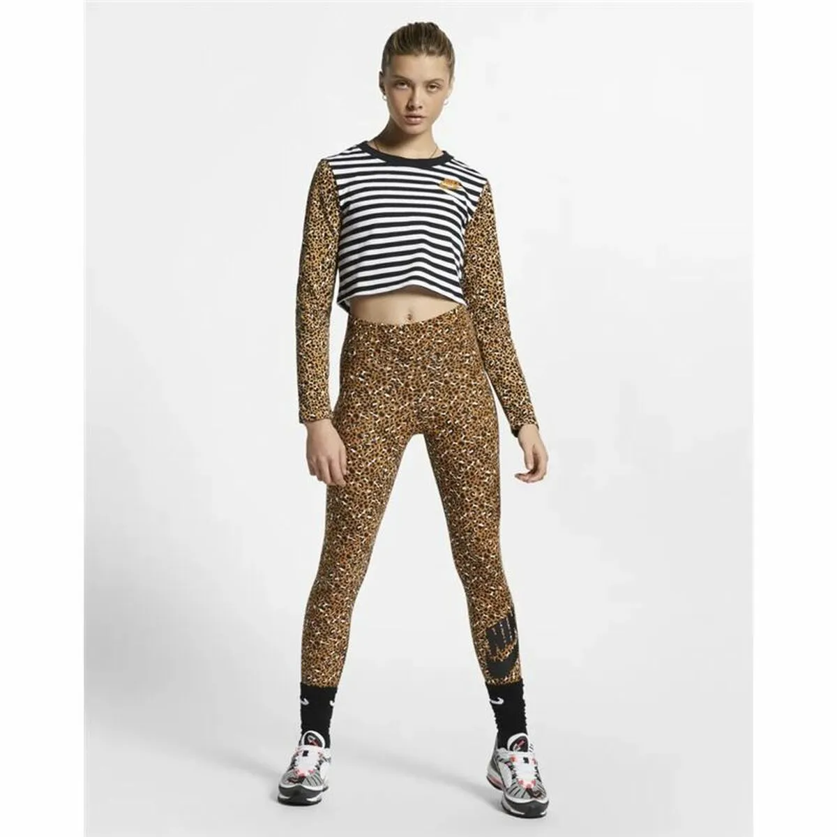 Women’S Long Sleeve T-Shirt Nike Animal Print