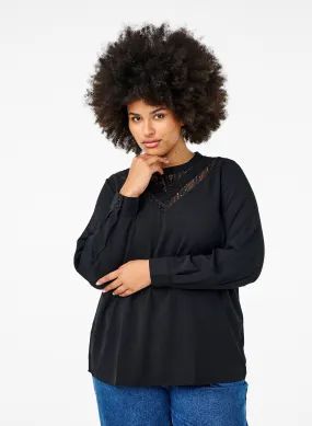 Zizzi Kamma Blouse in Black